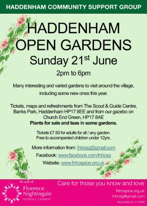 Haddenham Open Gardens Article Graphic